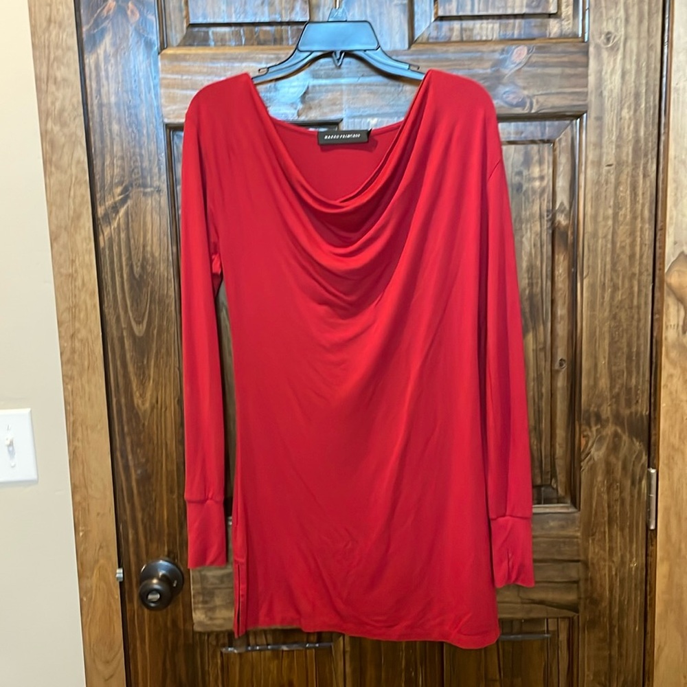Naked Princess cowl neck mini sleep dress with thumbhole S